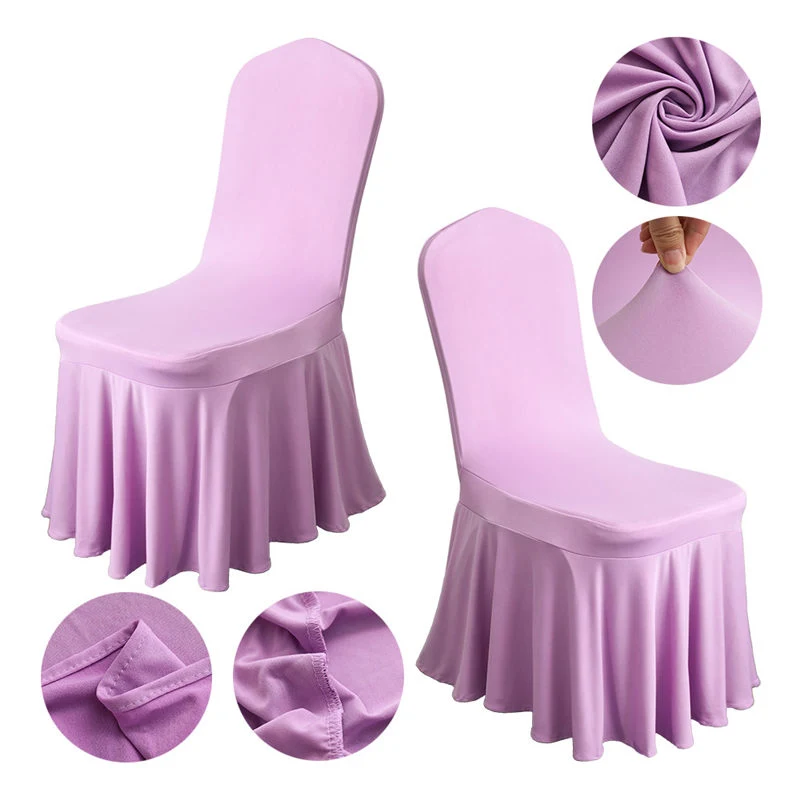 Universal Washable Polyester Spandex Elastic Stretch Chair Cover Party Hotel Decoration Spandex Dining Wedding Chair Cover