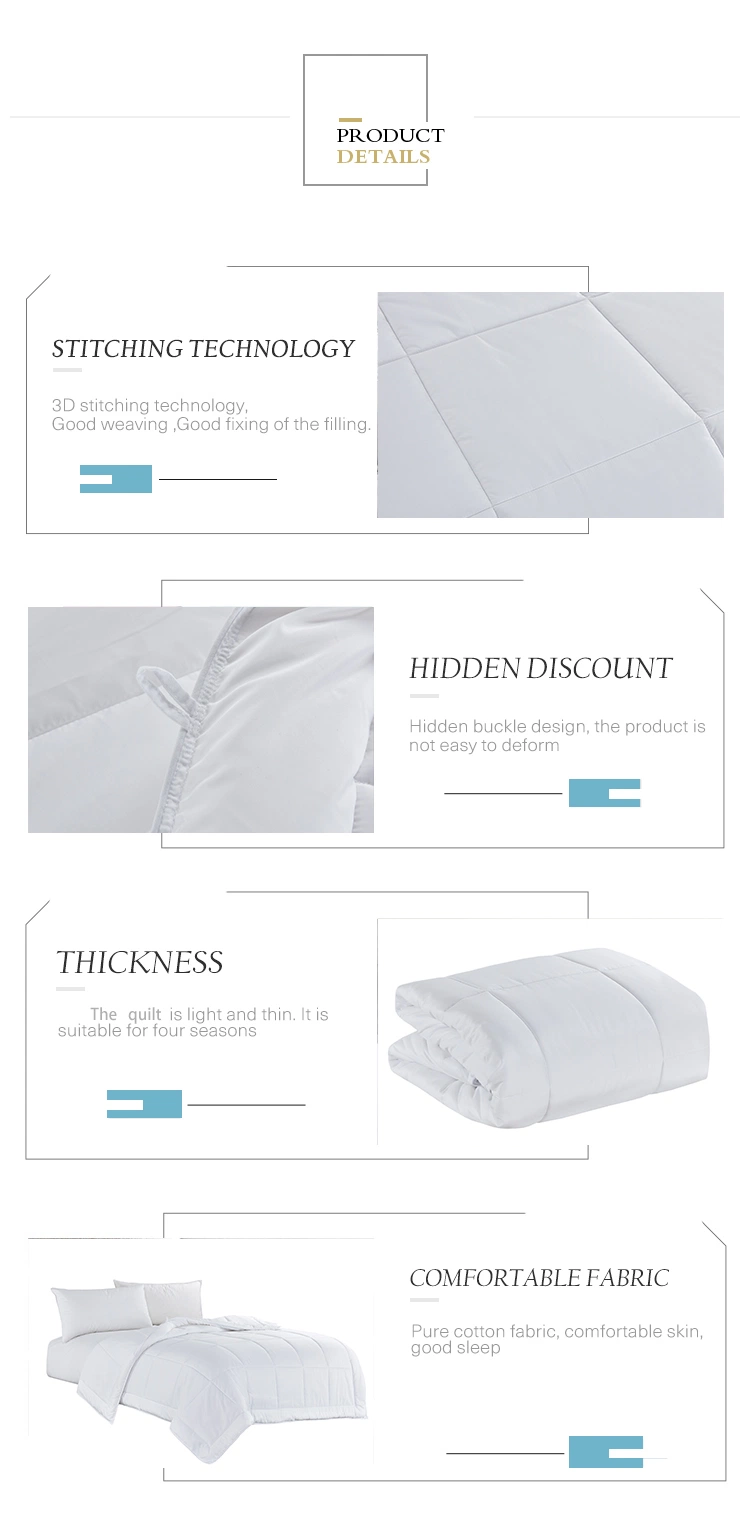 Machine Washable All- Season White Down Alternative Quilted Comforter Duvet Insert or Comforter Quilt for Queen Size