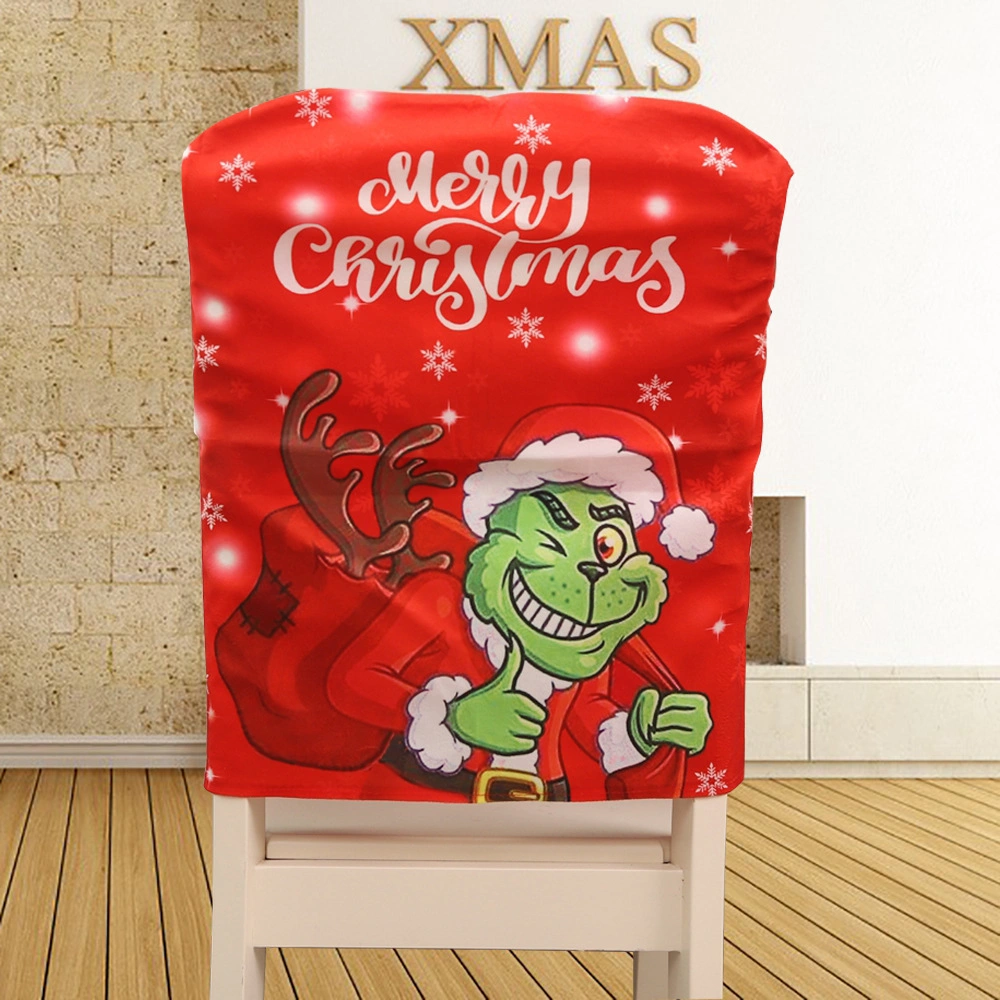 Snowman Oldman Bear Christmas Festival Chair Cover for Decoration