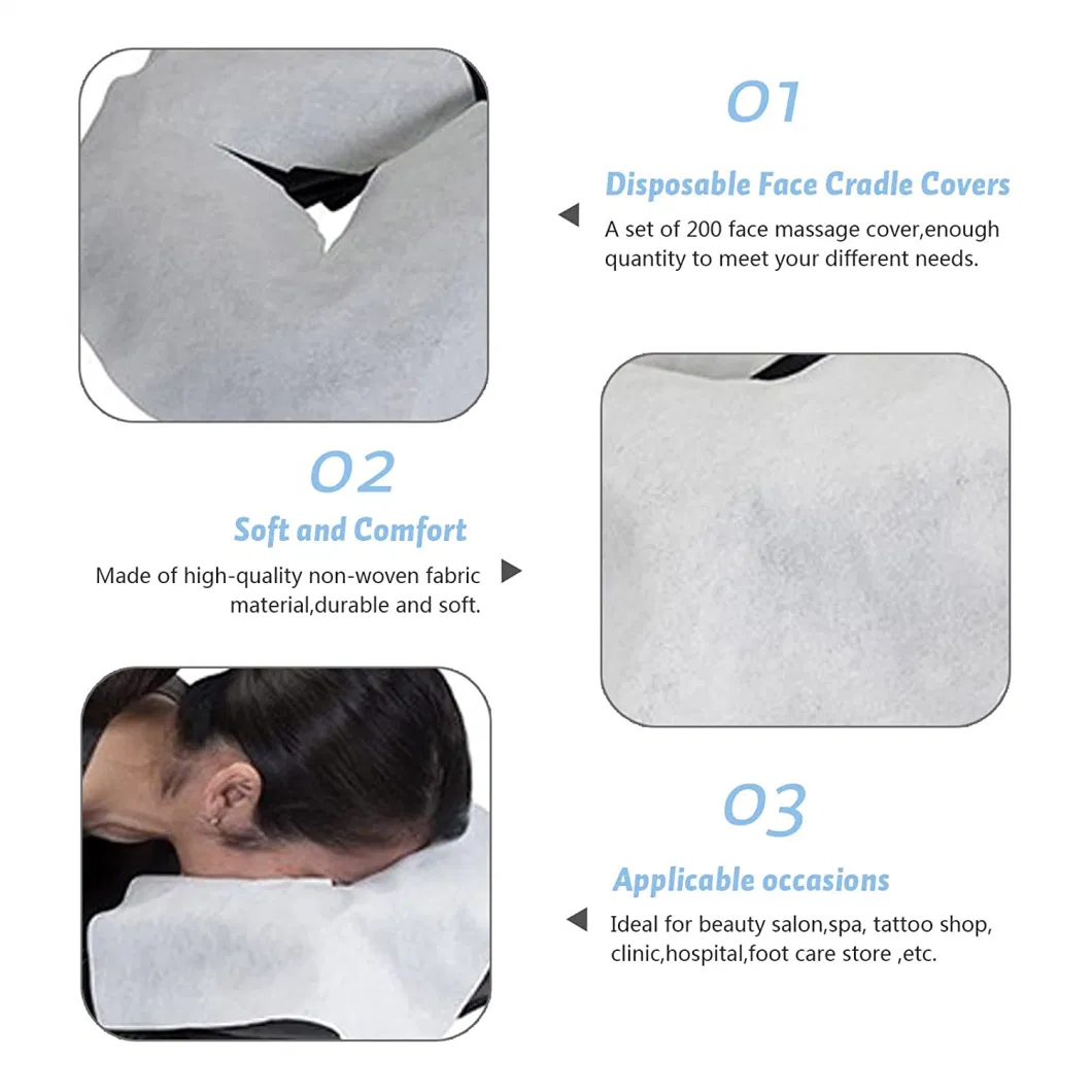 Dispsoable Soft Nonwoven Head Rest Cover for Massage Table