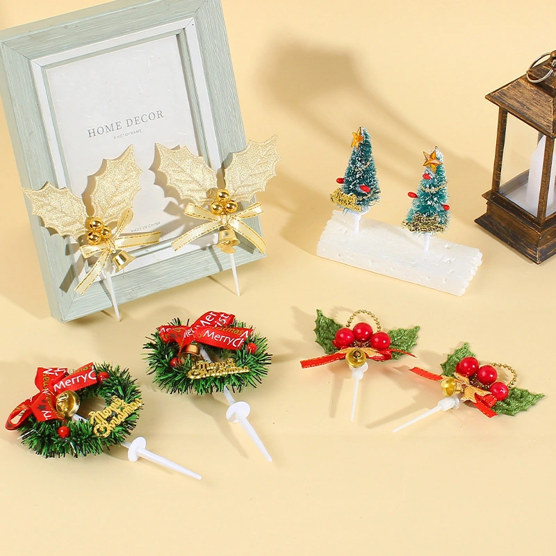Christmas Burlap Bow Bell Christmas Tree Decoration Mini Bell Pendant