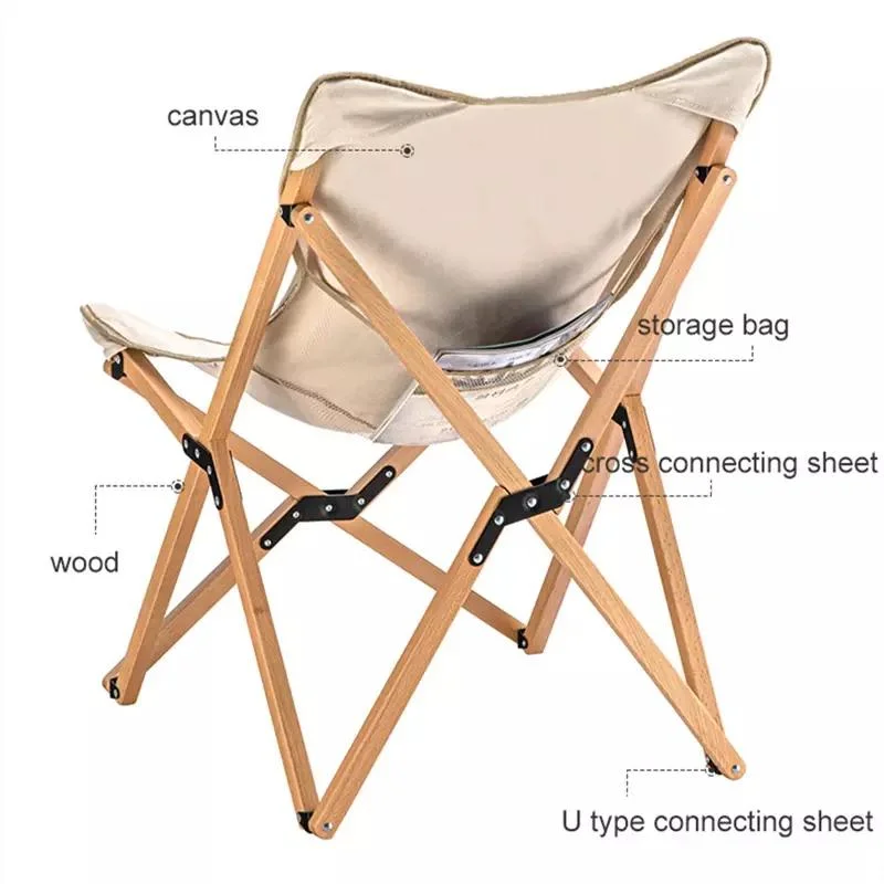 Customized Simple Aluminum Fram Collapsible Folding Heavy Duty Rocking Moon Camping Chair