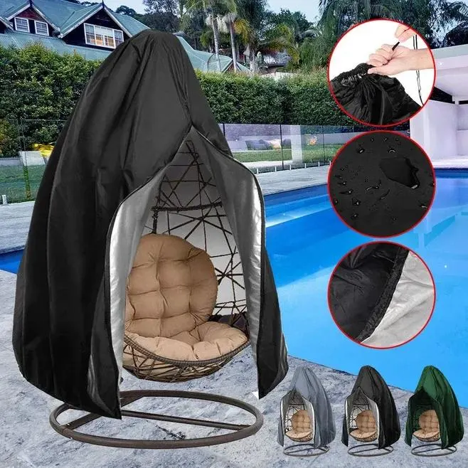 Durable Lightweight Waterproof Comfortable Soft Adjustable Outdoor Swing Chair Egg Shaped Chair Dust Protector