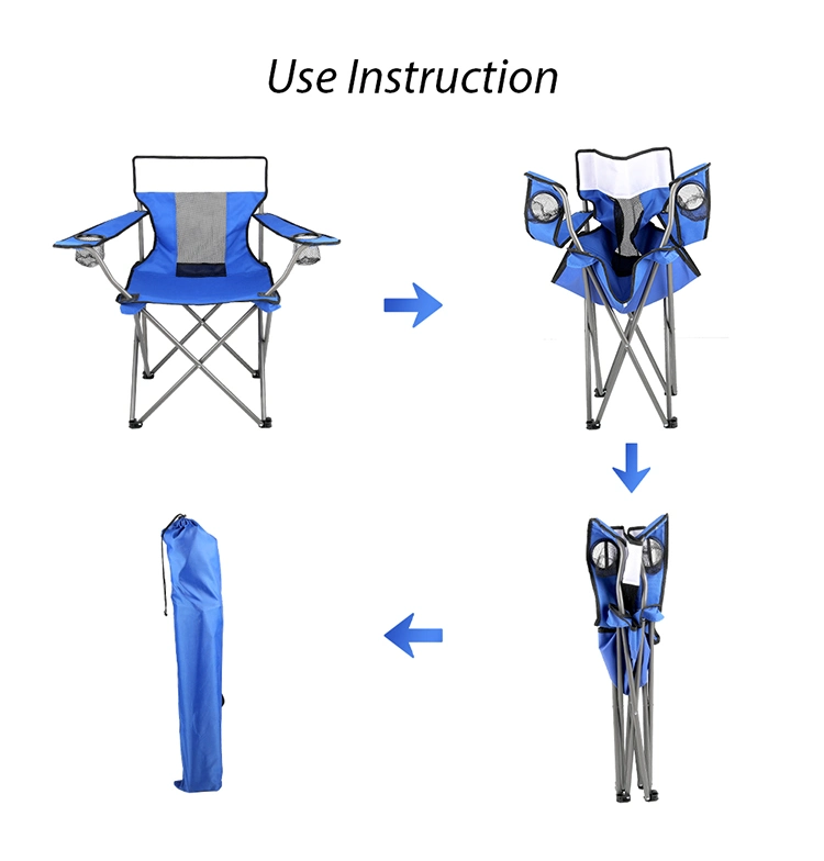 Wholesale OEM Outdoor Cheap Sillas Plegables Picnic Camping Folding Chair with Armrest