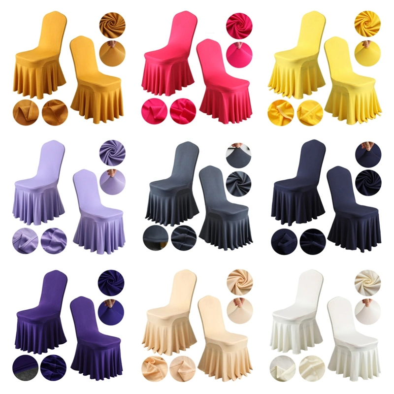 Universal Washable Polyester Spandex Elastic Stretch Chair Cover Party Hotel Decoration Spandex Dining Wedding Chair Cover