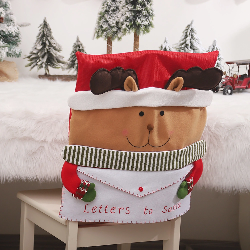 Christmas Supplies Creative Cute Old Man Snowman Envelope Chair Cover Festive Home Restaurant Place Decoration Supplies