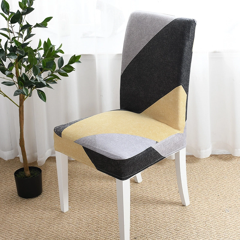 China Factory Banquet Elastic Stretch Chair Seat Cover Custom 3D Print Spandex Chair Covers for Dining Living Room