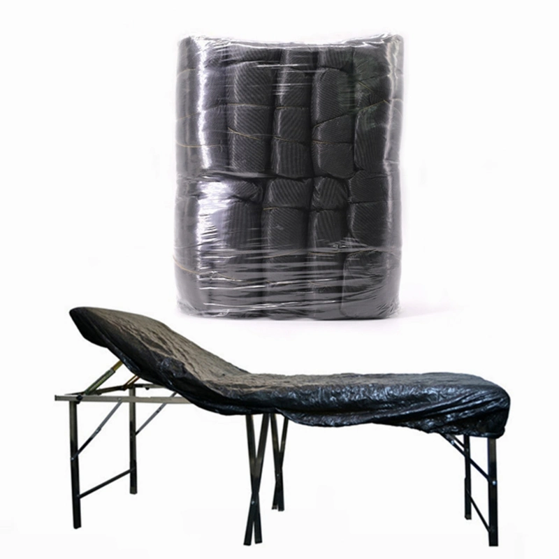 Disposable Plastic Elasticated Black Fitted Tattoo Bed Chair Covers