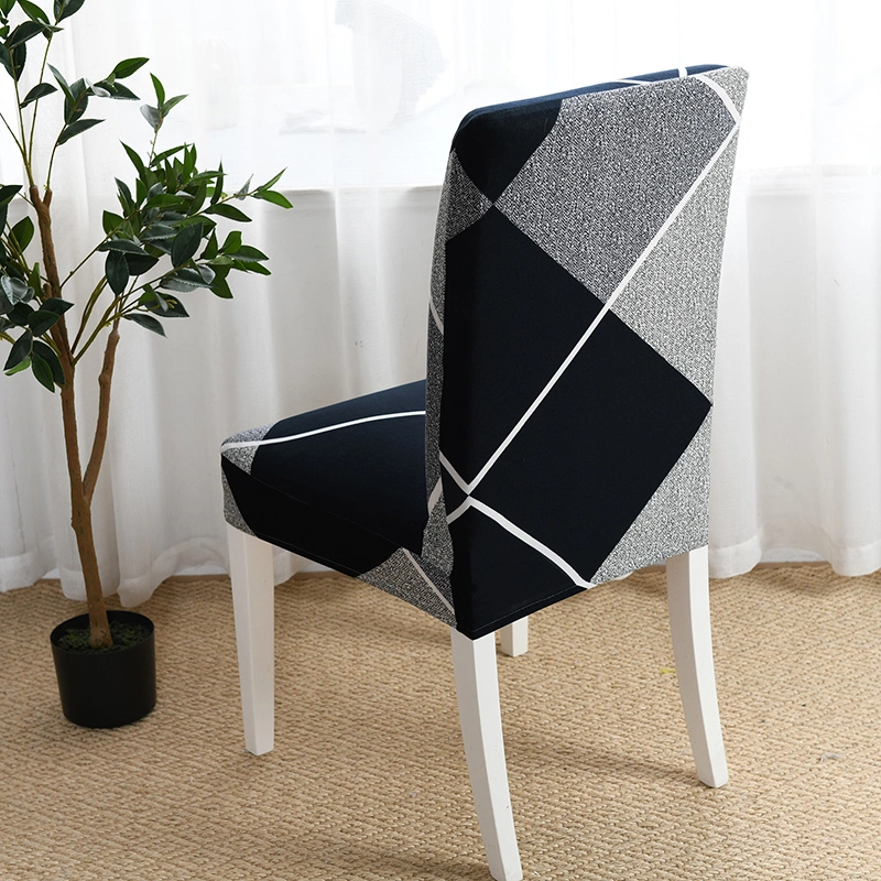 160GSM 3D Printing Pattern Spandex Stretch Chair Seat Cover Cheap Price Elastic Chair Cover for Dining Living Room