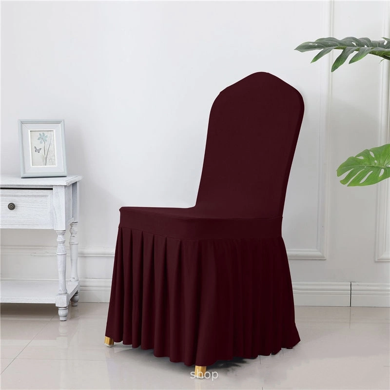 Green Christmas Chair Covers Washable Polyester Spandex Elastic Stretch Chair Cover Party Wedding Banquet Dining Event Chair Covers