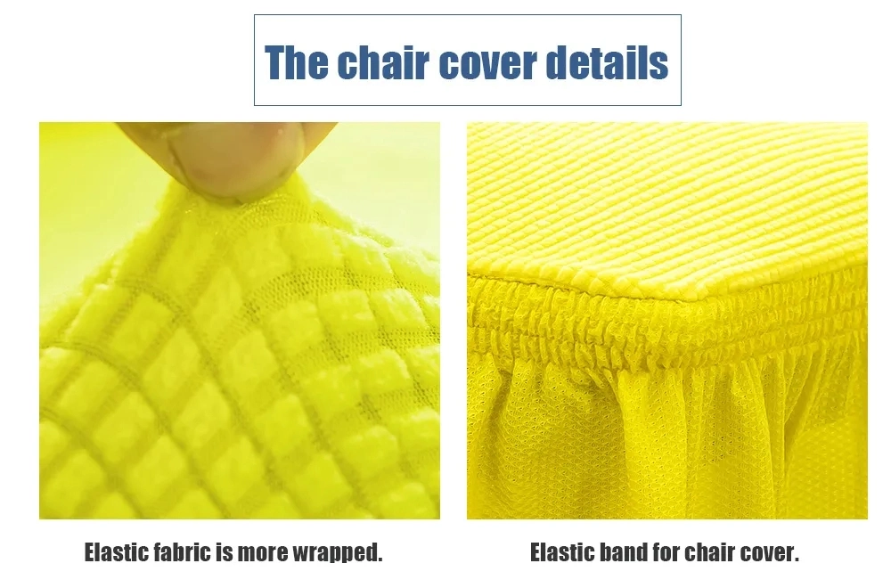 Spandex Skirting Chair Cover Solid Cheap Cover Anti-Dust Chair Seat Jacquard Slipcover for Home Living Room