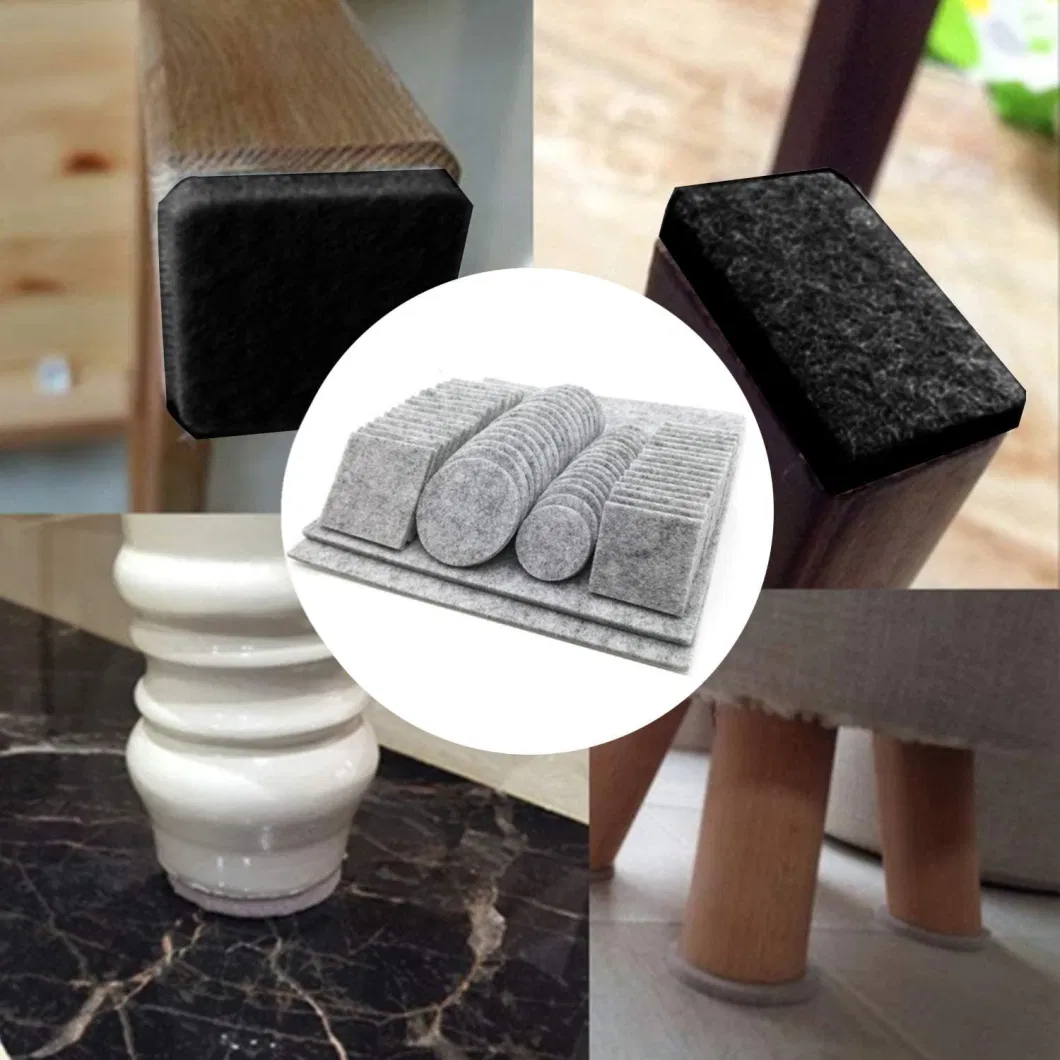 Self Adhesive Chair Leg Pads Floor Protectors Furniture Legs Table Leg Cover Round Bottom Anti-Slip Pads Felt