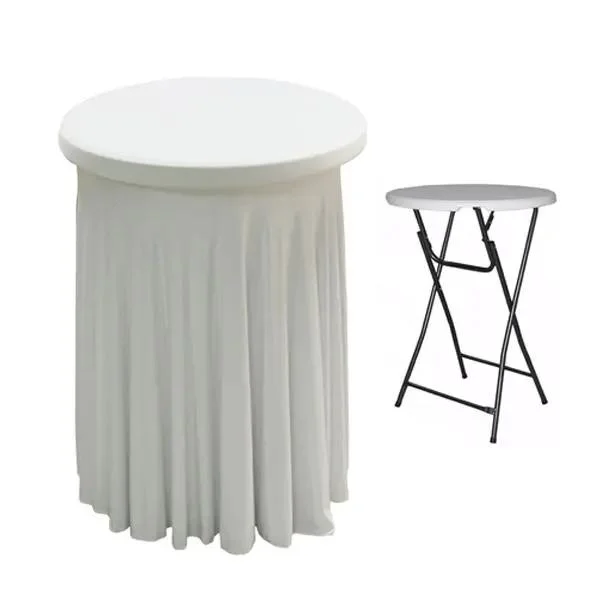 Wholesale Hot Sale Bar Table Cover for Party Stretch Spandex Cocktail Table Cloth Four Feet Stand High Bar