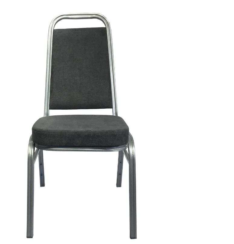 Professional Manufacturer of Stackable Ascot Black Vinyl Steel Square Seat Dining Banquet Chair (ZG10-002)