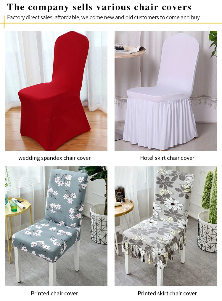 Wholesale Floral Striped Custom Chair Cover Dining Room Wedding Hotel Banquet Chair Cover