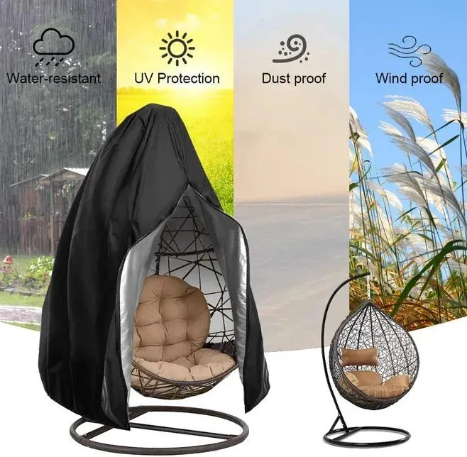 Durable Lightweight Waterproof Comfortable Soft Adjustable Outdoor Swing Chair Egg Shaped Chair Dust Protector