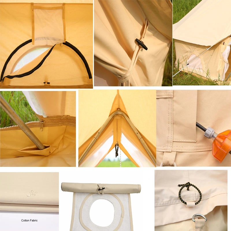 5 M Cotton Canvas Bell Teepee Tent for Glamping