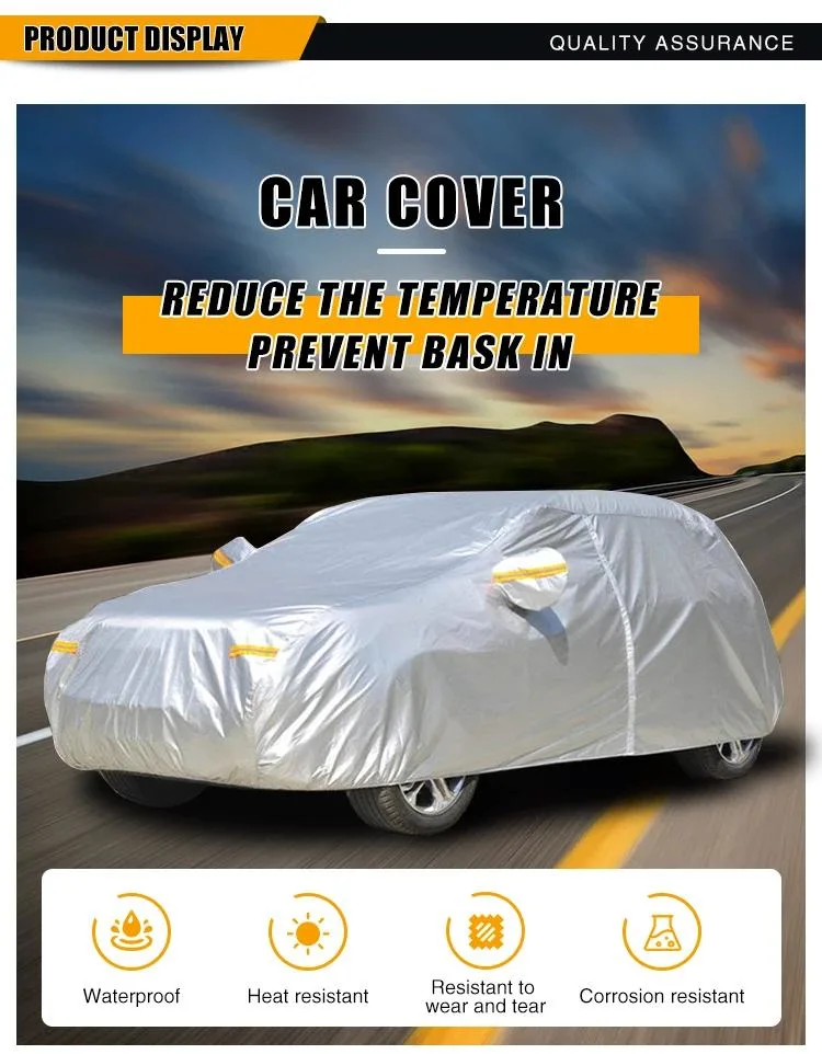 Outdoor Parking Blue Polyester Car Cover Anti-UV, for Outdoor Use