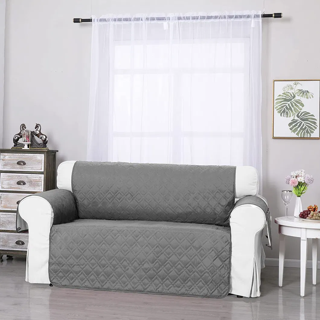 Couch Cover Sofa Slipcover Non-Slip Cover for Leather Sofa Microfiber Furniture Protector