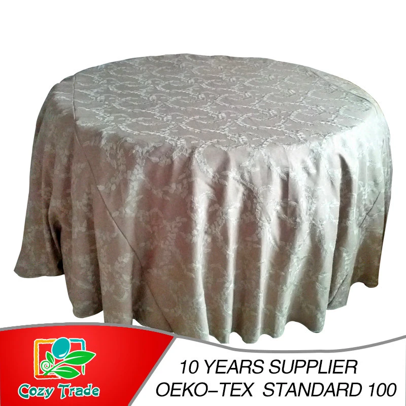 Hotel Restaurant Banquet Party Festival Holiday Full Sequins Embroidery Taffeta Tablecloth