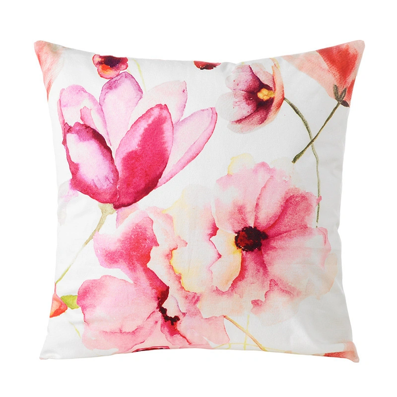 Digital Printing Flower Flamingo Throw Cushion Cover Sofa Cushion Cover