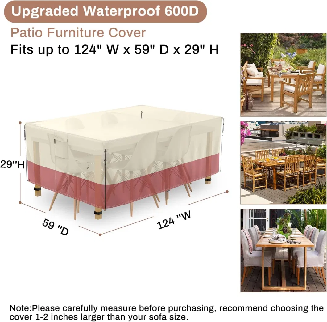 Woqi Outdoor Table and Chair Cover, Outdoor Combined Sofa Cover