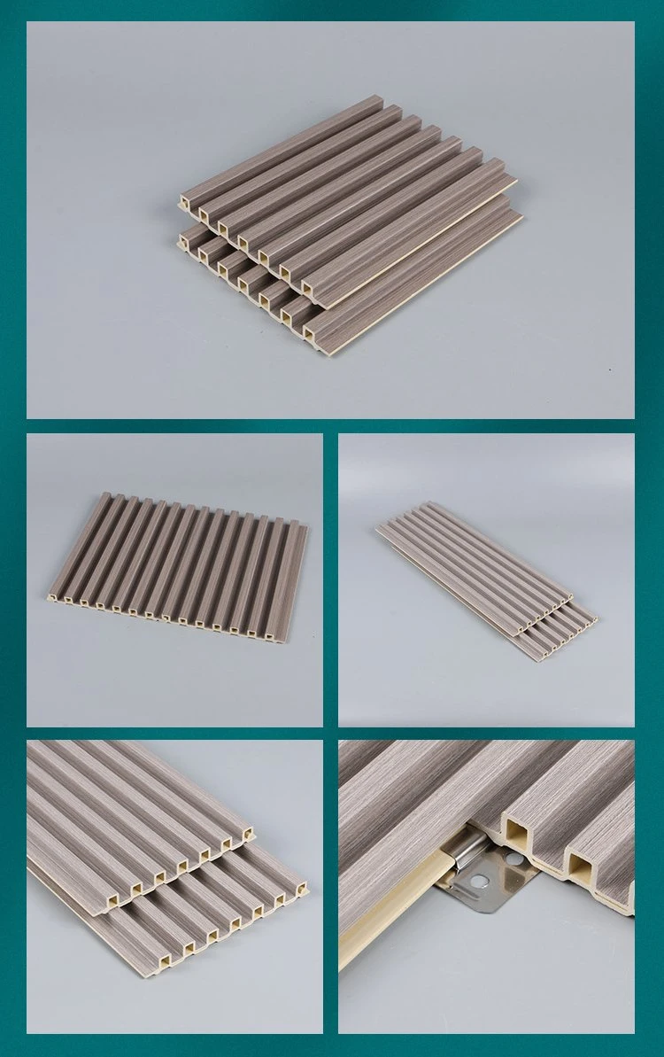 E0 Environmental Protective Hollow Core WPC Slat Wall Panel Wood Plastic Composite Wall Board