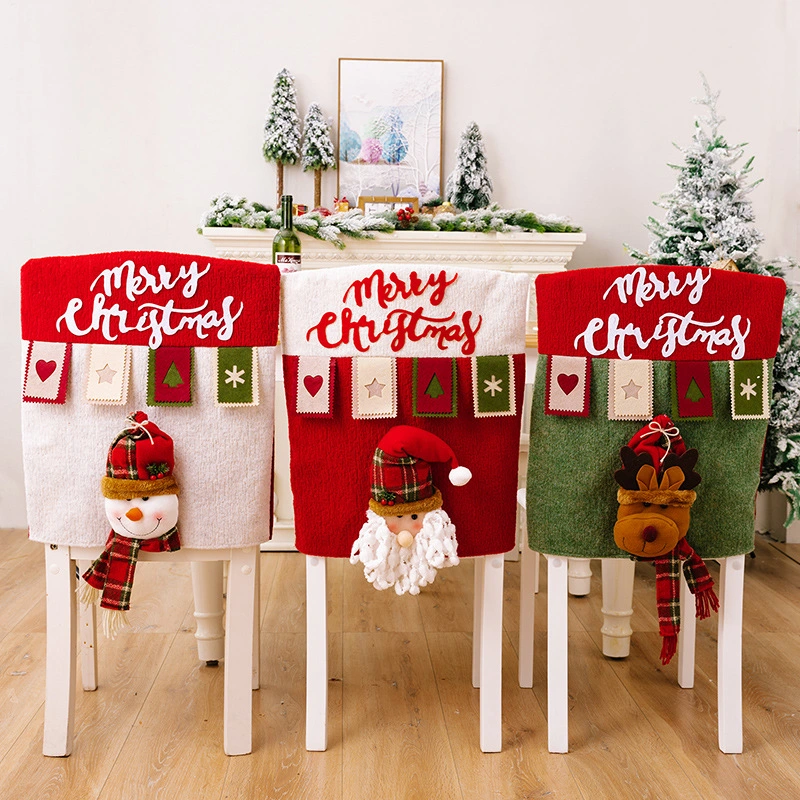 Christmas Decoration Items Christmas Cartoon Santa/ Snowman/ Elk Chair Cover