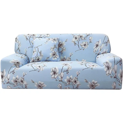 Cubierta del sofá impresa cubierta del sofá elástico cubiertas fundas de los slipcovers Muebles universales para 4 Sofá cojín con una funda de almohada (flor florente)