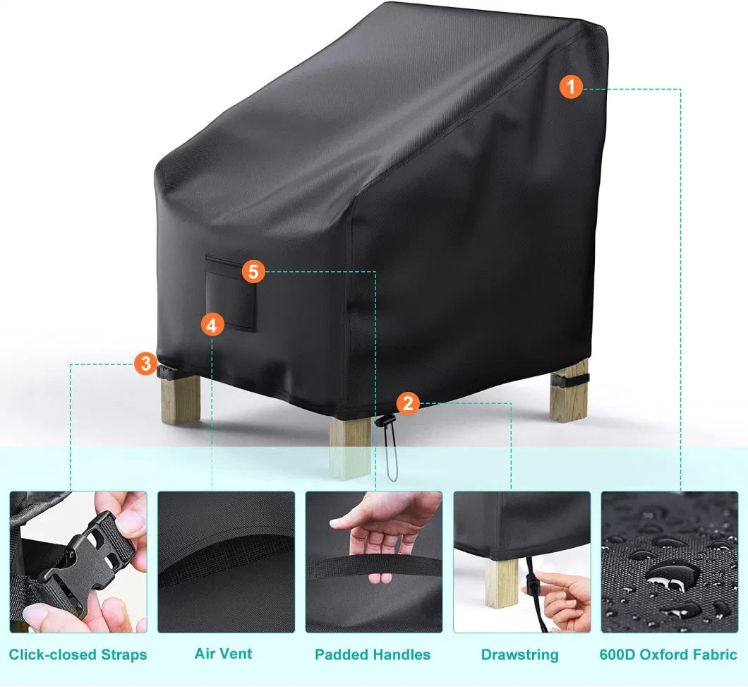Heavy Duty Patio Single Seater Sofa Cover Ripstop Waterproof Cover