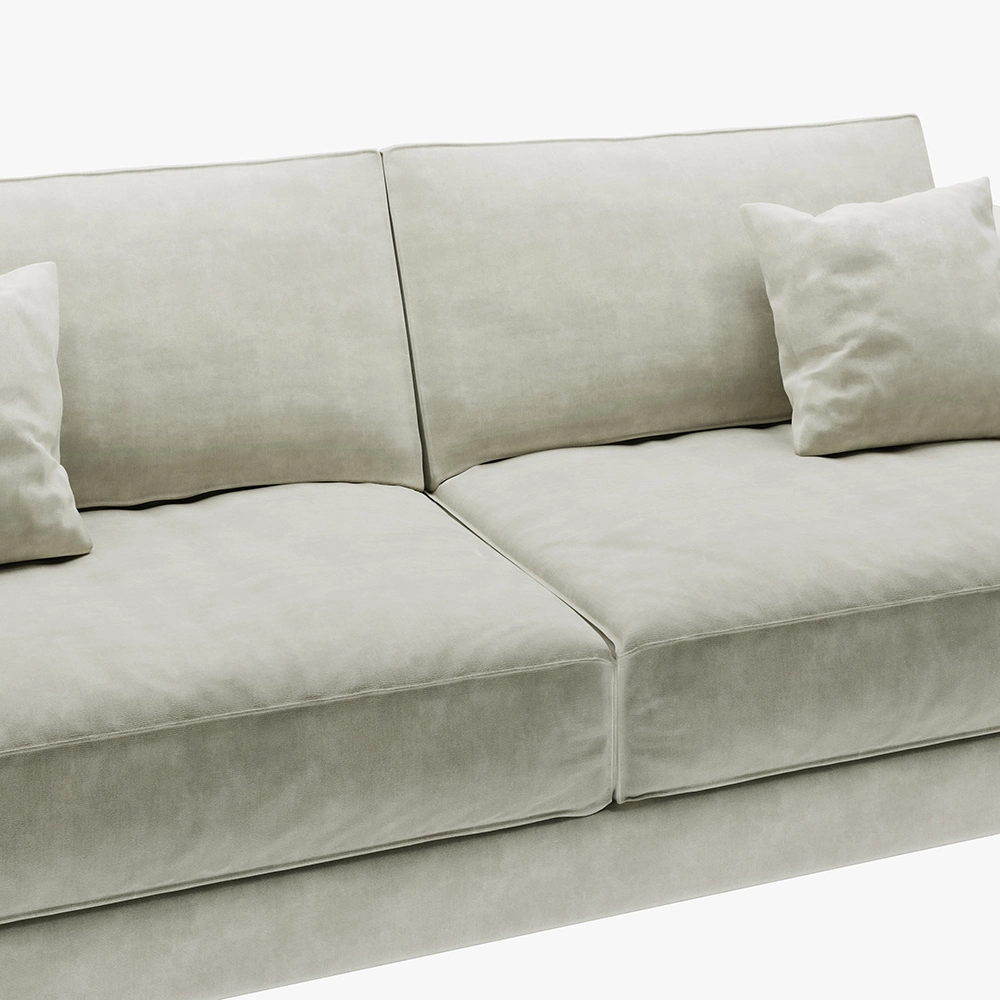 Sofa with Track Arm Anti-Scratch and Water-Proof, Beige Living Room Furniture