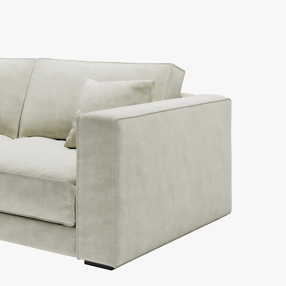 Sofa with Track Arm Anti-Scratch and Water-Proof, Beige Living Room Furniture