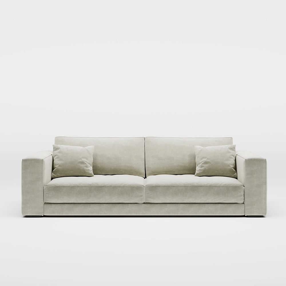 Sofa with Track Arm Anti-Scratch and Water-Proof, Beige Living Room Furniture