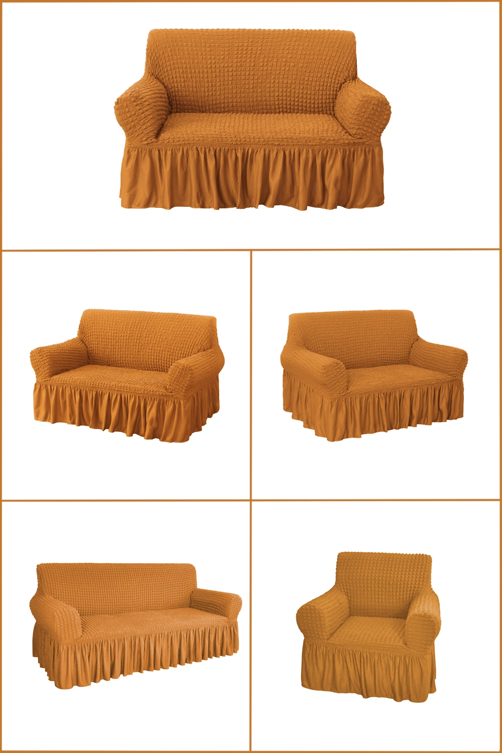 Durable Furniture Protector 3D Bubble Knit Fabric Couch Sofa Cover