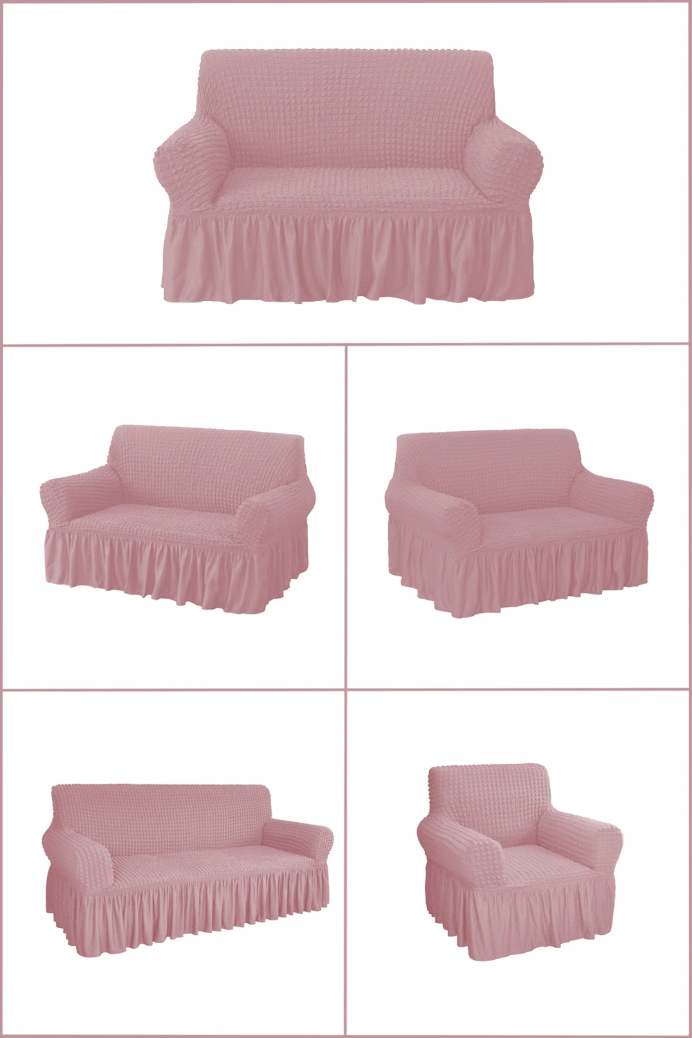 Wholesale Slip-Resistant 3 Seater Skirt Stretch Elastic Chair Sofa Cover