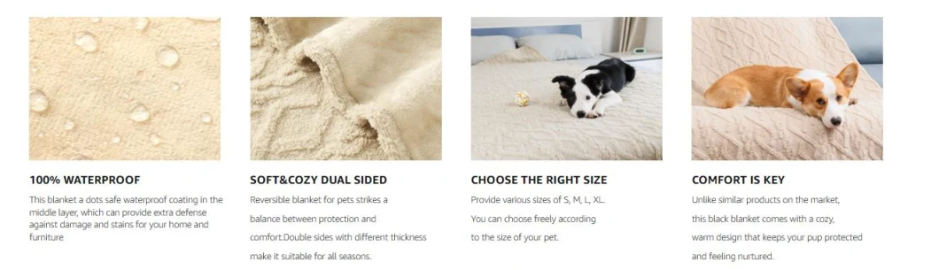 Waterproof Dog Blanket Sofa Bed Couch Cover for Dogs