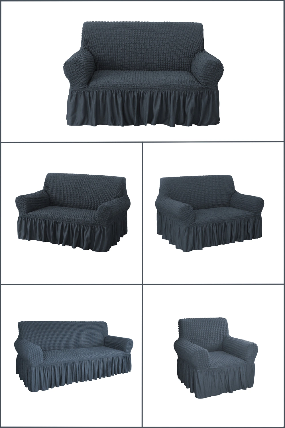 Wholesale Spandex Elastic Streachable Slipcover Couch Bubble Sofa Cover
