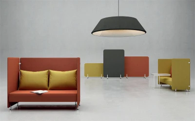 Copertina in tessuto impermeabile in stile americano moderno con comodo cuscino in spugna Ufficio privato divano Booth
