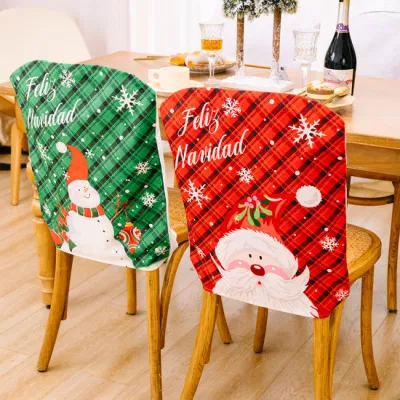 Natale decorazione Cartoon Plaid sedia cover