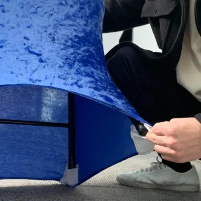 Vendita all&prime;ingrosso di lusso Hot-Selling per sedile di cerimonia nuziale Spandex Velvet pieghevole Copriseduta
