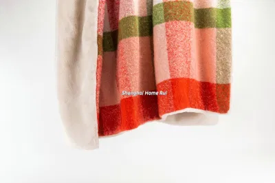 Home Outdoor divano letto Auto morbido caldo spesso rosso Due lati Verifiche di plaid Tiro Sherpa in Fur Cozy Coperchio