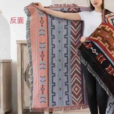 Home tessile divano coperta garza Letto divano coprifamiglia Chic Tassel Multifunzione