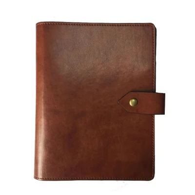 Copertina per diario per notebook in pelle con rilegatore ad anelli Loose Leaf A5