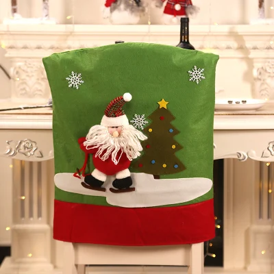 Natale Santa Snowman Cover sedia con decorazione cappello