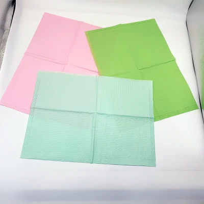 Carta monouso verde/rosa/blu/bianca e copertura poggiatesta in PE per sedia dentale