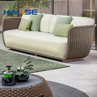 2022 PE Rattan patio Mobili da Giardino Doppia o 3 posti Divano per chaise Longue, divano economico all&prime;aperto, divano letto impermeabile per feste