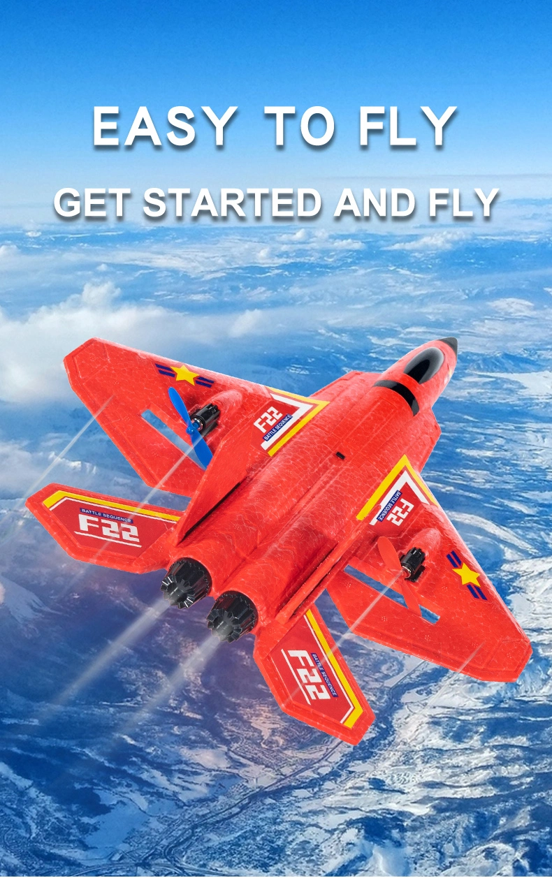 2024 New Best Remote Control Fighter Jet Aero Planes Flying Speed Foam LED Glider RC Airplane Toys