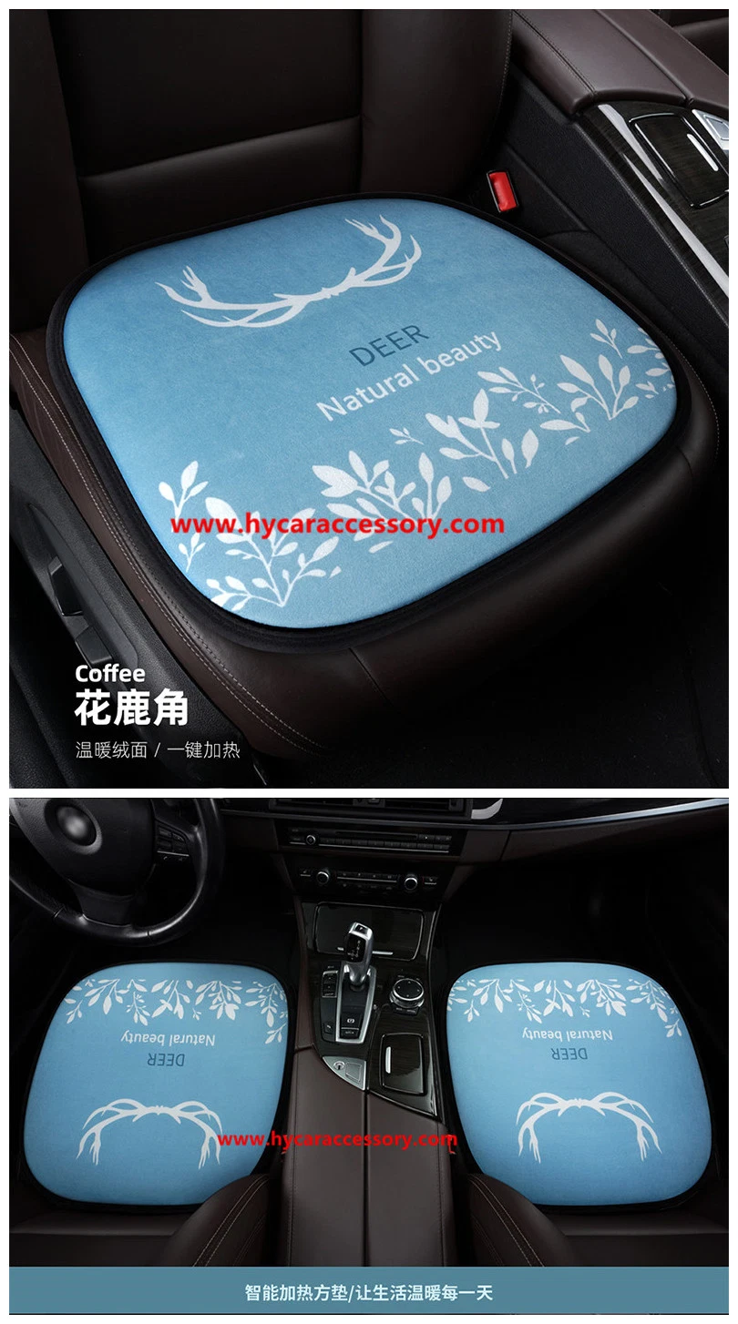 Car Decoration Car Interiorcar Accessory Home Office Universal Cartoon USB Heating Cushion Pad Winter Auto Heated Car Seat Cover