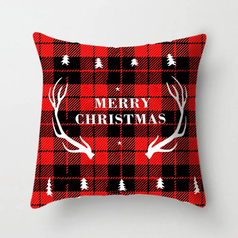 Best Selling Christmas Santa Claus Sofa Decorative Cover with Zipper Christmas Home Cushion Cover Pillowcase Pillow Case