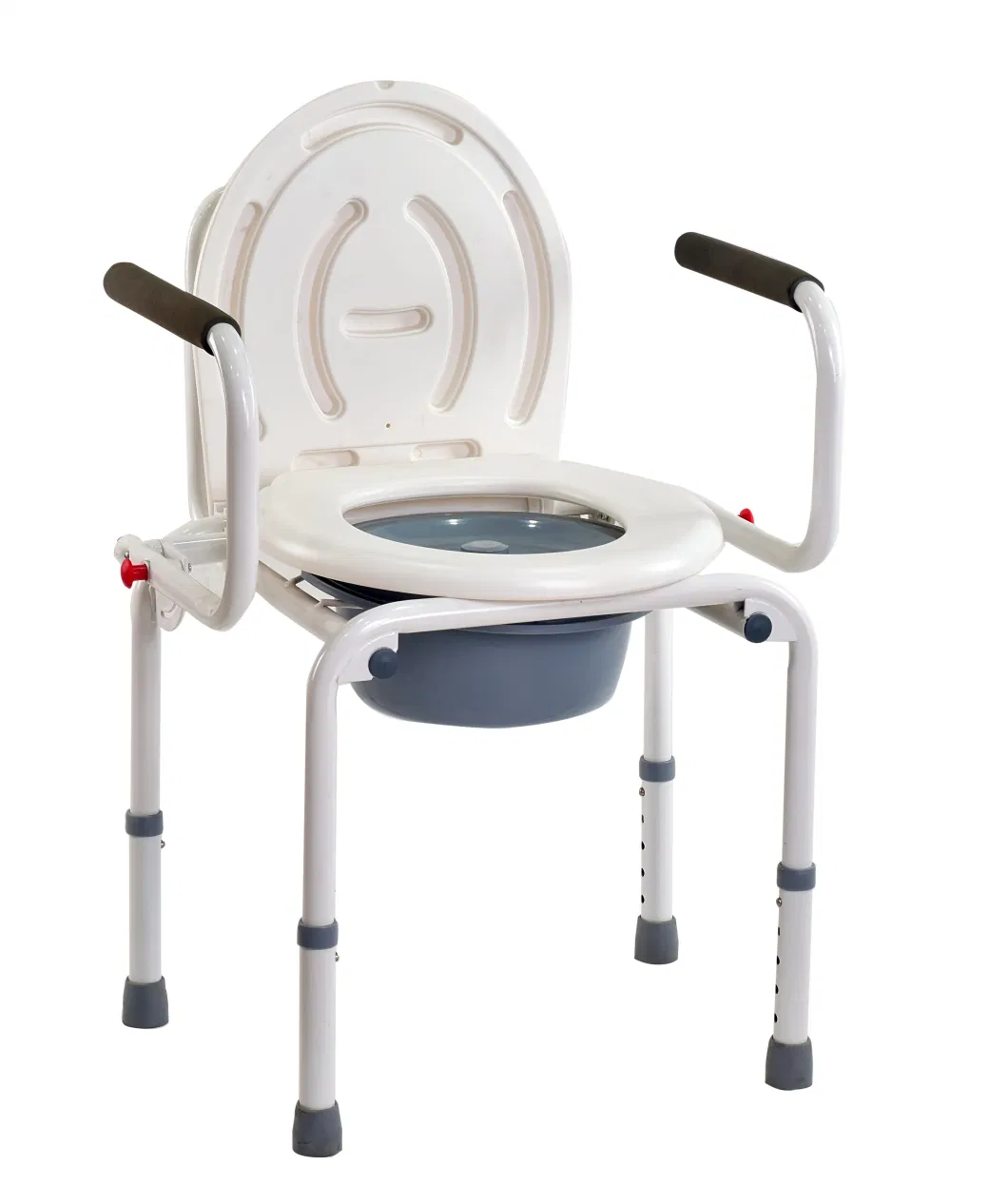 Best Selling Portable High Quality Foldable Steel Toilet Chair Medical Commode Toilet Chair for Disabled Elderly